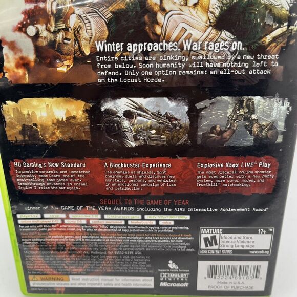 Gears of War 2 (Microsoft Xbox 360, 2008) - Picture 3 of 6